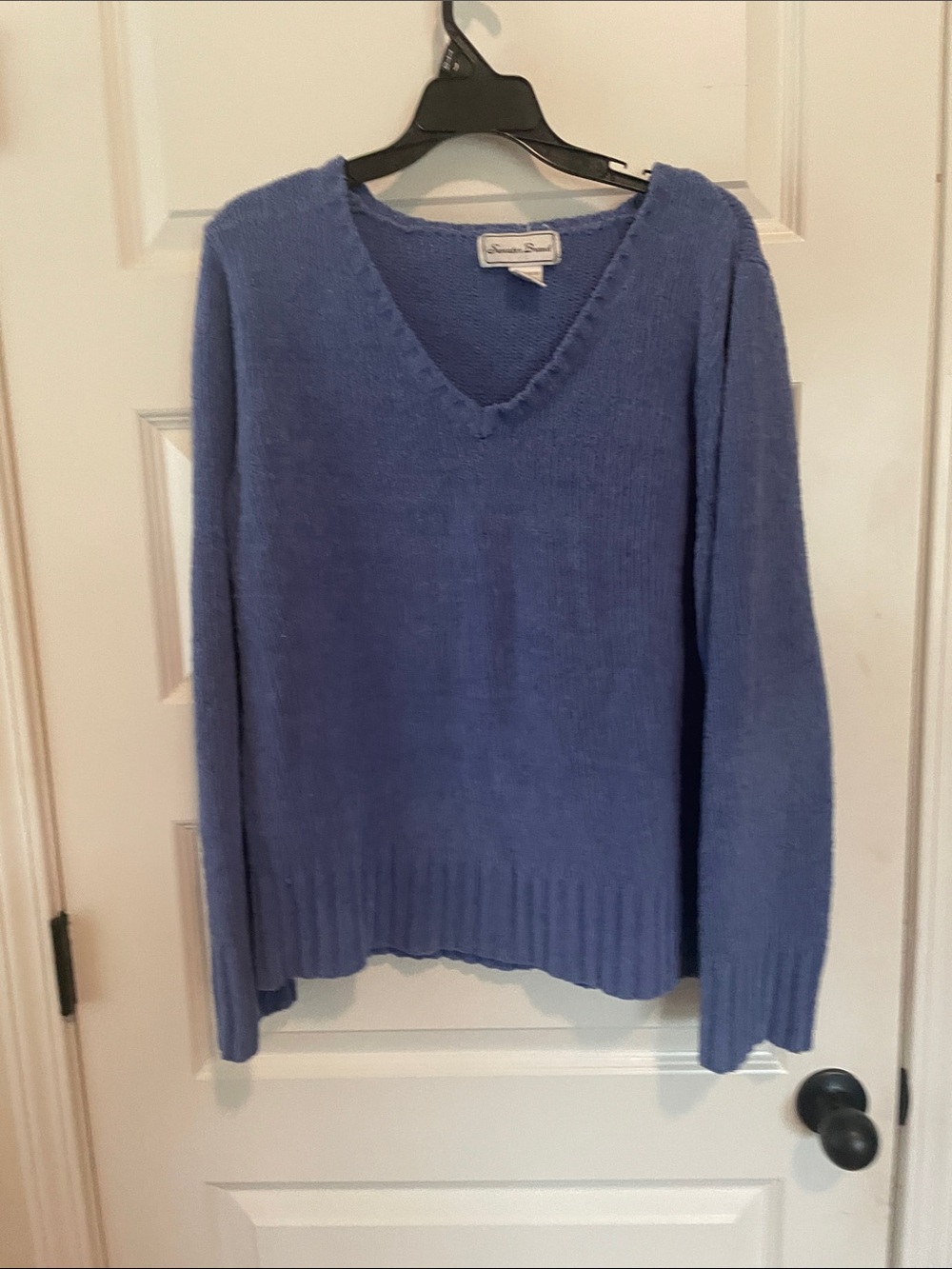 V-Neck Lavender Blue Sweater -